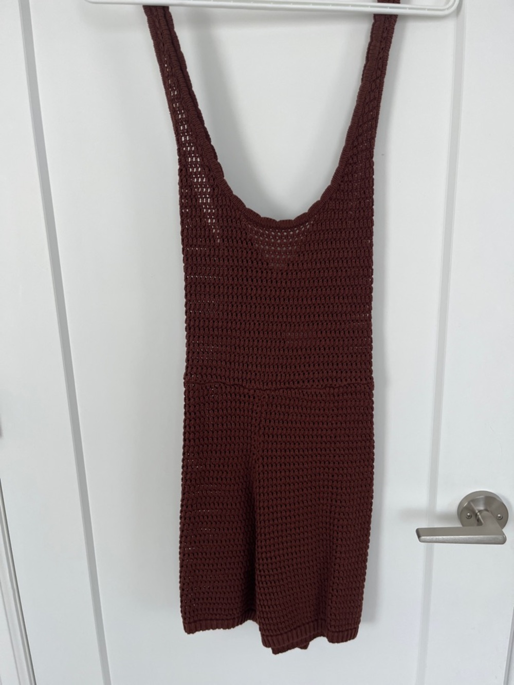 Simon’s Crochet Knit Jumpsuit - Deep Brown